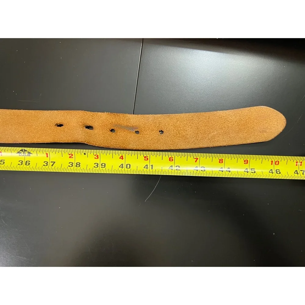 Johnston & Murphy J&M 1850 Mens Distressed Brown Leather Belt Size 36 75-6917